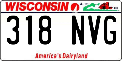 WI license plate 318NVG