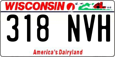 WI license plate 318NVH