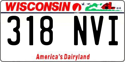 WI license plate 318NVI