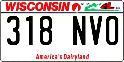 WI license plate 318NVO