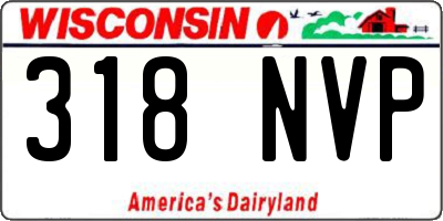 WI license plate 318NVP