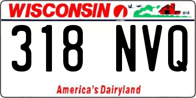 WI license plate 318NVQ