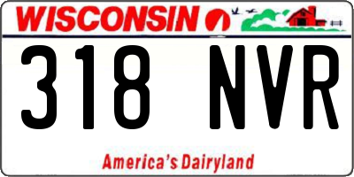 WI license plate 318NVR