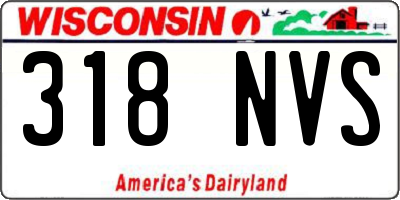 WI license plate 318NVS