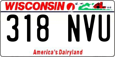 WI license plate 318NVU