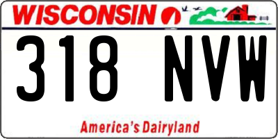 WI license plate 318NVW
