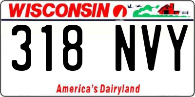 WI license plate 318NVY