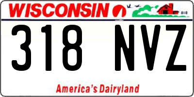 WI license plate 318NVZ