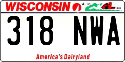 WI license plate 318NWA