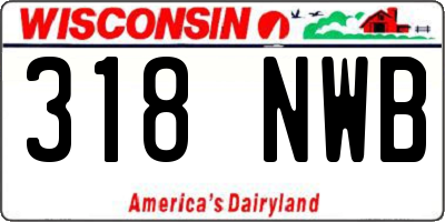 WI license plate 318NWB