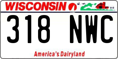 WI license plate 318NWC