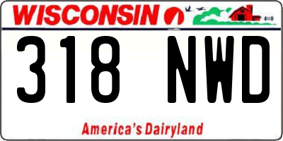 WI license plate 318NWD