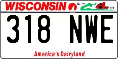 WI license plate 318NWE