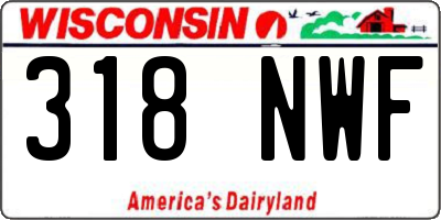 WI license plate 318NWF