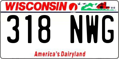 WI license plate 318NWG