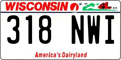 WI license plate 318NWI