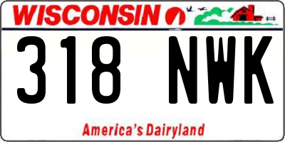 WI license plate 318NWK