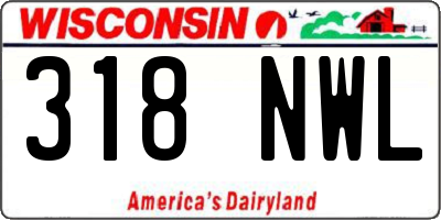 WI license plate 318NWL