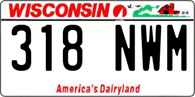 WI license plate 318NWM