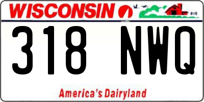 WI license plate 318NWQ