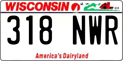 WI license plate 318NWR