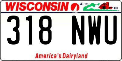 WI license plate 318NWU