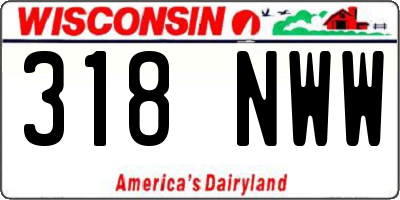 WI license plate 318NWW
