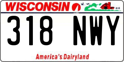 WI license plate 318NWY