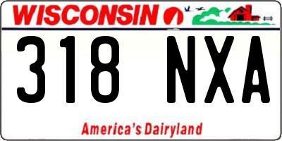 WI license plate 318NXA