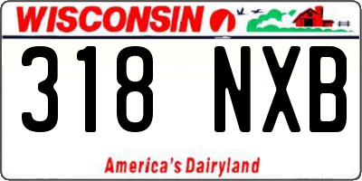 WI license plate 318NXB