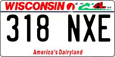 WI license plate 318NXE