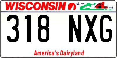 WI license plate 318NXG