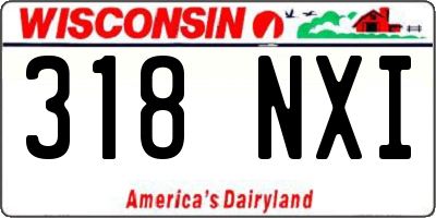 WI license plate 318NXI
