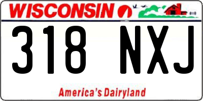 WI license plate 318NXJ