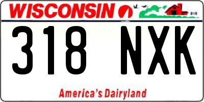 WI license plate 318NXK
