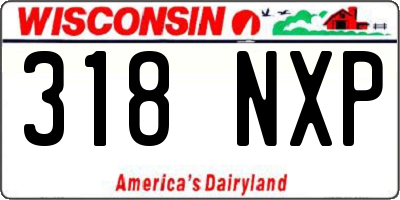 WI license plate 318NXP