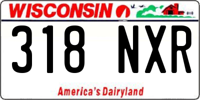 WI license plate 318NXR