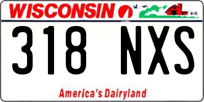 WI license plate 318NXS