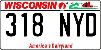 WI license plate 318NYD