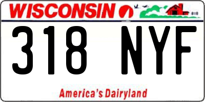 WI license plate 318NYF