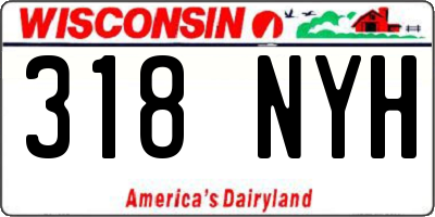WI license plate 318NYH