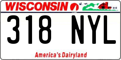 WI license plate 318NYL