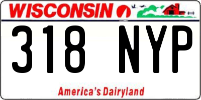WI license plate 318NYP