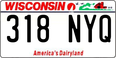 WI license plate 318NYQ