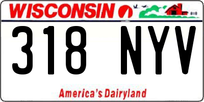 WI license plate 318NYV