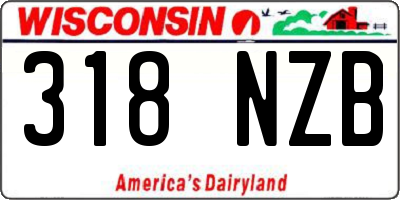 WI license plate 318NZB