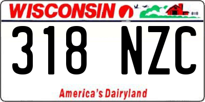 WI license plate 318NZC