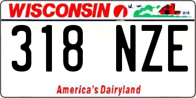 WI license plate 318NZE