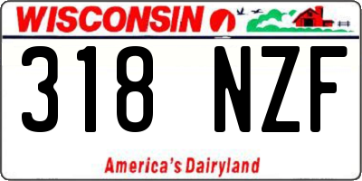 WI license plate 318NZF