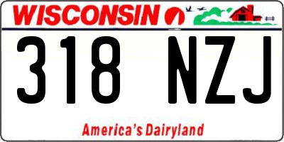 WI license plate 318NZJ